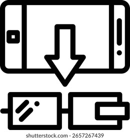 smartphone icon. Thin Linear Style Design Isolated On White Background