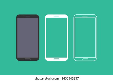 Smartphone icon in three different styles
