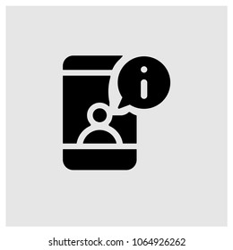 Smartphone icon in trendy flat style isolated on grey background