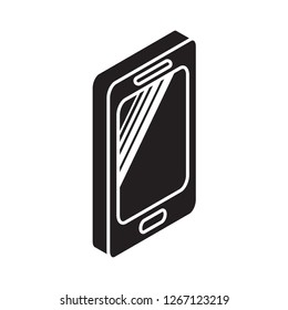 smartphone icon in trendy flat style, isometric smartphone icon 
