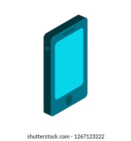 smartphone icon in trendy flat style, isometric smartphone icon 