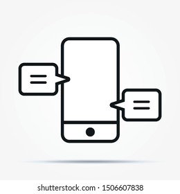 Smartphone icon in trendy flat style isolated on white background. Mobile symbol vector icon