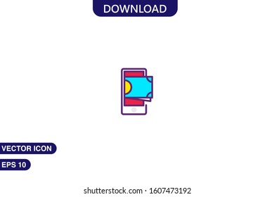 Smartphone icon in trendy flat style isolated on white background vector illustration