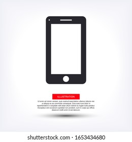 Smartphone icon in trendy flat style. Mobile phone icon. Phone symbol for your website design, smartphone smartphone logo, application in the phone. Vector illustration, EPS 10.