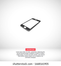 Smartphone icon in trendy flat style. Mobile phone icon. Phone symbol for your website design, smartphone smartphone logo, application in the phone. Vector illustration, EPS 10.