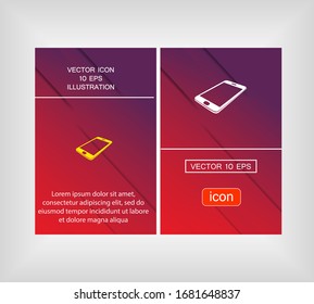 Icono de Smartphone en estilo plano. Icono de teléfono móvil. Símbolo de teléfono para el diseño de su sitio web, logotipo de smartphone, aplicación en el teléfono. Ilustración del vector, EPS 10.