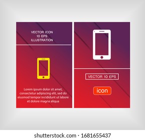 Smartphone icon in trendy flat style. Mobile phone icon. Phone symbol for your website design, smartphone smartphone logo, application in the phone. Vector illustration, EPS 10.