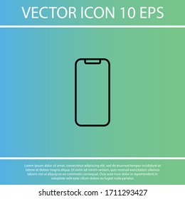 Smartphone icon in trendy flat style. Mobile phone icon. Phone symbol for your website design, smartphone smartphone logo, application in the phone. Vector illustration, EPS 10.