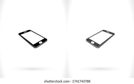 Smartphone icon in trendy flat style. Mobile phone icon. Phone symbol for your website design, smartphone smartphone logo, application in the phone. Vector illustration, EPS 10.