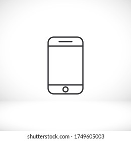 Smartphone icon in trendy flat style. Mobile phone icon. Phone symbol for your website design, smartphone smartphone logo, application in the phone. Vector illustration, EPS 10.