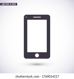 Smartphone icon in trendy flat style. Mobile phone icon. Phone symbol for your website design, smartphone smartphone logo, application in the phone. Vector illustration, EPS 10.