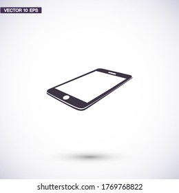 Smartphone icon in trendy flat style. Mobile phone icon. Phone symbol for your website design, smartphone smartphone logo, application in the phone. Vector illustration, EPS 10.