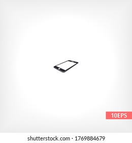Icono de Smartphone de moda plana. Icono de teléfono móvil. Símbolo de teléfono para el diseño de tu sitio web, logotipo de smartphone, aplicación en el teléfono. Ilustración del vector, EPS 10.