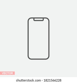 Smartphone icon in trendy flat style. Mobile phone icon. Phone symbol for your website design, smartphone smartphone logo, application in the phone. Vector illustration, EPS 10.