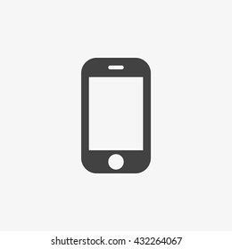 Smartphone Icon in trendy flat style isolated on grey background. Cellphone pictogram. Telephone symbol for your web design, logo, UI. Vector illustration, EPS10.