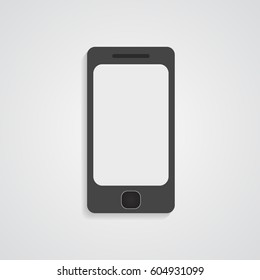 Smartphone icon in trendy flat style isolated on grey background. Cell phone pictogram. Telephone symbol for your web site design, logo, app, UI. Vector illustration, EPS10.