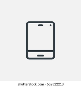 Smartphone Icon in trendy flat style isolated on grey background. Cellphone pictogram. Telephone symbol for your web site design, logo, app, UI. Vector illustration, EPS10.