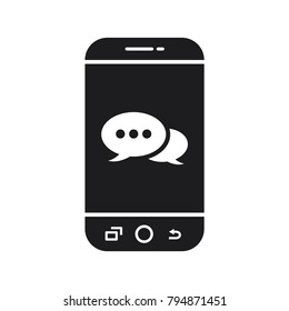 smartphone icon in trendy flat style, cellphone icon, gadget symbol 