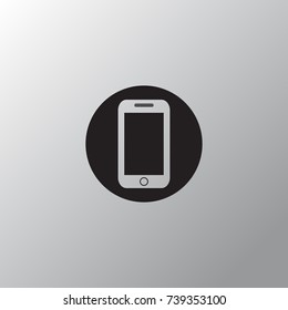 Smartphone icon in trendy isolated on grey background.Vector illustration.