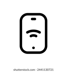Smartphone icon in trendy outline style isolated on white background. Smartphone silhouette symbol for your website design, logo, app, UI. Vector illustration, EPS10.