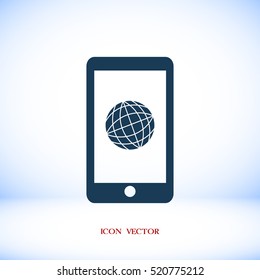 smartphone icon, vector best flat icon, EPS