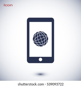 smartphone icon, vector best flat icon, EPS