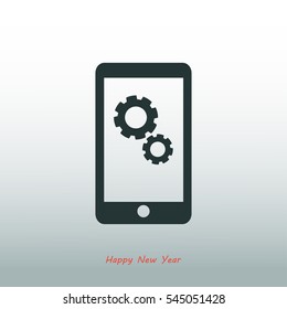 smartphone icon, vector best flat icon, EPS