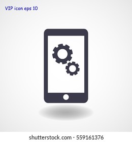 smartphone icon, vector best flat icon, EPS