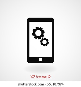 smartphone icon, vector best flat icon, EPS