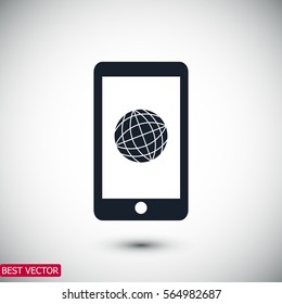 smartphone icon, vector best flat icon, EPS