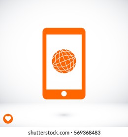 smartphone icon, vector best flat icon, EPS