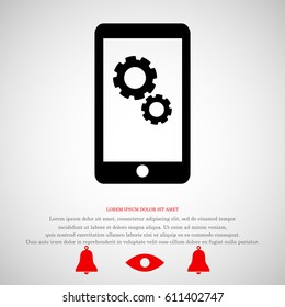 smartphone icon, vector best flat icon, EPS