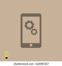 smartphone icon, vector best flat icon, EPS