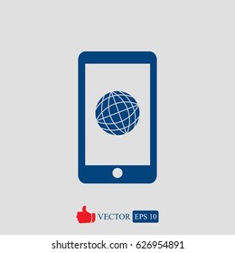 smartphone icon, vector best flat icon, EPS