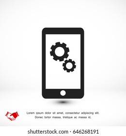 smartphone icon, vector best flat icon, EPS