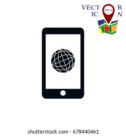 smartphone icon, vector best flat icon, EPS