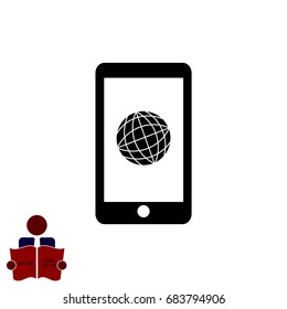 smartphone icon, vector best flat icon, EPS