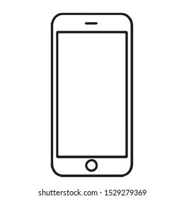 Smartphone icon vector black color