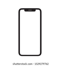 Smartphone icon vector black color