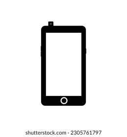 Vector de icono de Smartphone, vector de teléfono móvil negro, dispositivo de smartphone, ilustración vectorial