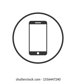 Smartphone icon - vector. Black vector Phone. Flat Cellphone icon isolated.