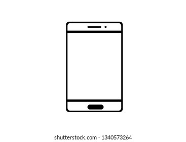 Smartphone icon vector , black and white