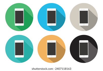 Vector de icono SmartPhone . Colección del símbolo vector sobre fondo blanco. Símbolo de icono de teléfono aislado. Icono móvil Ilustración del vector.
