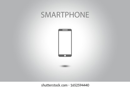 Diseño vectorial de icono de Smartphone, ilustración vectorial de teléfono móvil aislada en fondo blanco, concepto de logotipo de Smartphone