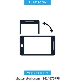 Smartphone Icon Vector Design Template. Rotate Smartphone Illustration