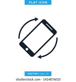 Smartphone Icon Vector Design Template. Rotate Smartphone Illustration