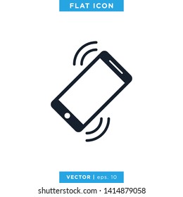 Smartphone Icon Vector Design Template. Ringing Phone Illustration