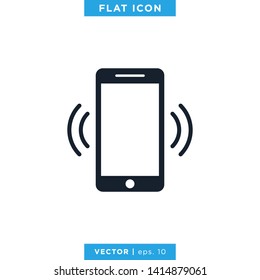 Smartphone Icon Vector Design Template. Ringing Phone Illustration