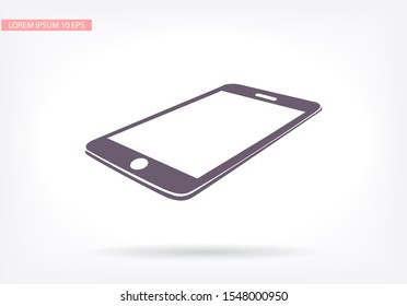 smartphone icon, Vector Eps 10. Lorem Ipsum Design Flat