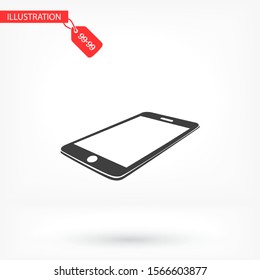 smartphone icon, Vector  Eps 10. Lorem Ipsum Design Flat